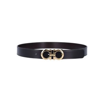 Ferragamo Belts, male, Black, Size: 115 CM Gancini Reversible Leather Belt