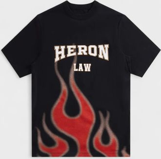 Heron Preston Unisex Law Flames T-Shirt Black - Size Medium