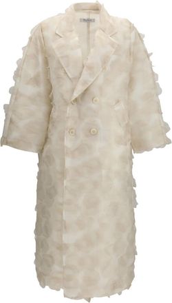 Max Mara Beige Floral Trench Coat