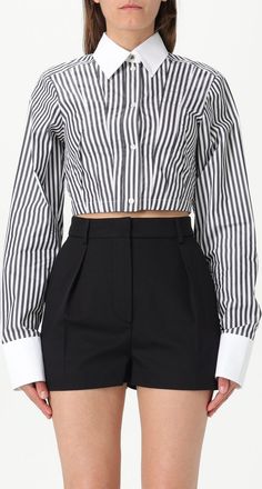 Sportmax Camicia cropped Sportmax in cotone a righe