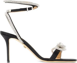 Mach & Mach Crystal Double Bow Sandals