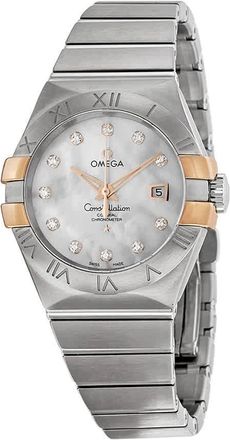 Omega Constellation Mother of Pearl Diamond Dial Ladies Watch 12320312055003