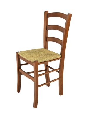 Tommychairs Tommychairs Silla Venice En Haya Nuez Claro Y Asiento En Paja