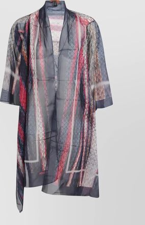 Missoni silk dressing robe knee length sheer