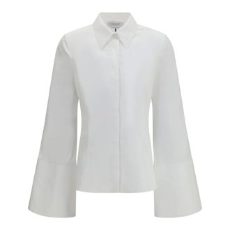 Gabriela Hearst Jataya Katoenen Shirt met Getailleerde Pasvorm - Dames - Blouses & Shirts - Wit - Maat: S Katoen