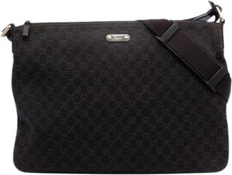 Gucci Pre-owned Cross Body Bags, female, Brown, Size: ONE SIZE Pre-owned Denim Crossbody Bag