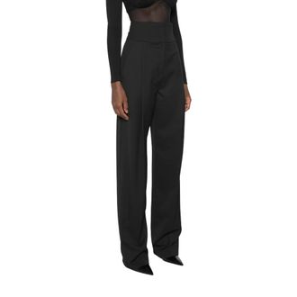 Elisabetta Franchi Wide Trousers - female - Elisabetta Franchi - Wide Trousers - Black - XS - Trousers