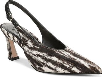 Naturalizer Elaine Slingback Pointed Toe Pump in Black/White at Nordstrom, Size 7.5