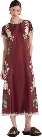La DoubleJ Swing Jurk - Dames - Casual kleedjes - Bruin - S - Kleedjes