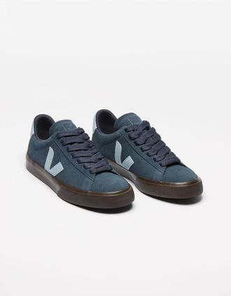 Veja Womens Veja Campo Suede Womens Nautico Steel Eagle Trainers - Blue - Size: 6