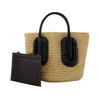 Marc Jacobs Babe Small Tote In Woven - Dames - Tassen - Beige - Maat: ONE Size