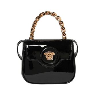 Versace Handbags, female, Black, ONE SIZE, Medusa Mini Top Handle Bag