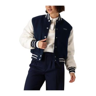 Tommy Jeans Jassen, Dames, Blauw, L, Wol, Wollen Varsity Jack