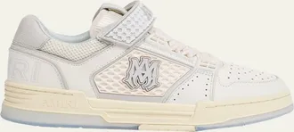Amiri Mens Ma Skyline Mesh and Leather Low-Top Sneakers