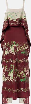 La DoubleJ Abito lungo in seta crêpe de chine