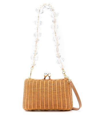Serpui Charlotte wicker crossybody bag - women - Wicker - One Size - Yellow