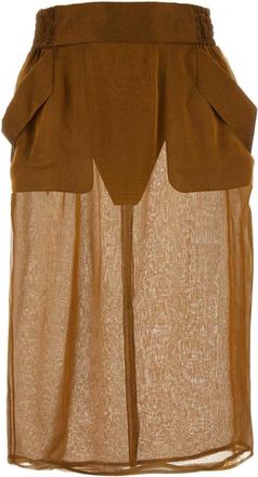 Saint Laurent Copper Mesh Skirt