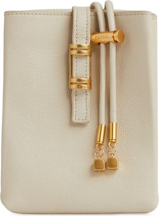 Reiss Vienna Leather Crossbody Phone Bag in Vienna Offwhite at Nordstrom