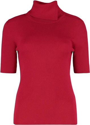 P.A.R.O.S.H. P.a.r.o.s.h., Truien & Vesten, Dames, Rood, L, Wol, Geribbelde wollen coltrui