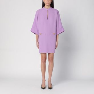 Valentino Lilac silk mini dress