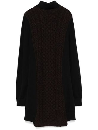 Fendi Wollen midi-jurk - Paars