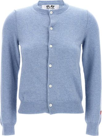 Comme Des Garçons Light Blue Small Heart cardigan
