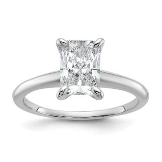 Diamond2Deal 14k White Gold 1 1/2 Ct Certified Lab Grown Diamond Solitare Engagement Ring
