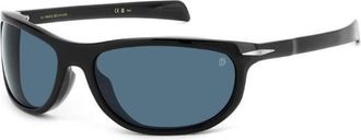 David Beckham Blue Wrap Mens Sunglasses DB 7117/S 807/KU