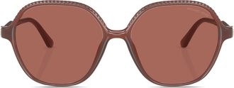 Michael Kors Bali oversize-frame sunglasses - women - Plastic/Polyamide - 58 - Brown