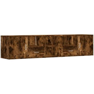 vidaXL Mueble De Esquina Madera Ingenier&iacute;a Roble Ahumado 200x40x45 Cm Vidaxl