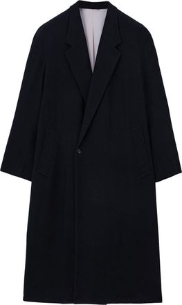 Christophe Lemaire double breasted maxi-coat - unisex - Cotton - M - Black