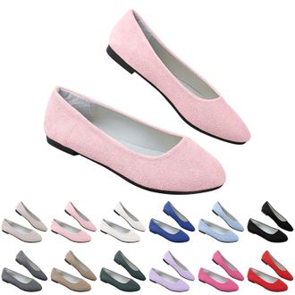 Generic Womens Ballet Flats, Womens Simple Casual Flat Shoes Solid Colour Pumps Ladies Girls Dolly Ballet Ballerina Work Smart Office Formal Comfort Pointed T