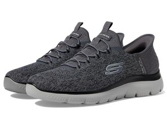 Skechers Summits Key Pace Hands Free Slip-In Mens Shoes Charcoal/Black : 10.5 D - Medium, Rubber