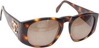 Chanel Pre-owned Accessories, female, Brown, Size: ONE SIZE Pre-owned Plastic Sunglasses