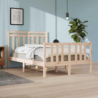 vidaXL Estructura De Cama Madera Maciza 120x190 Cm Vidaxl