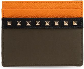 Valentino Garavani Rockstud Studded Card Holder - Heren - Portefeuilles - Veelkleurig - ONE Size - Leer - Accessoires