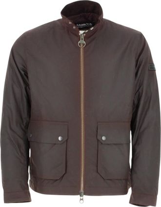 Barbour Light Jackets, male, Brown, L, Brown Wax Jacket Harrington Style