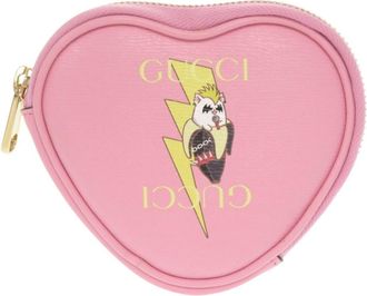Gucci Pink Leather Coin Purse/Coin Case (Pre-Owned)
