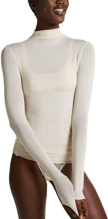 Hunkem&ouml;ller Super Soft Turtleneck Shirt With Cashmere in White at Nordstrom, Size X-Large
