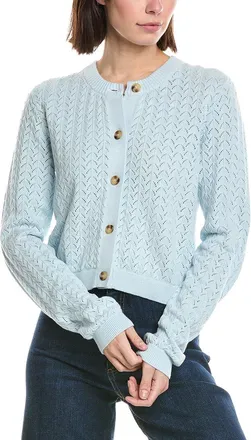 ATM Anthony Thomas Melillo Cashmere-Blend Cropped Cardigan