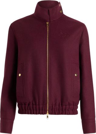 Patou Bomberjack met elastische manchetten en hoge hals - Rood