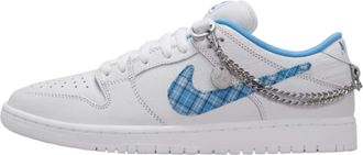 Nike Nike Mens Dunk Low Retro Shoes, White/University Blue/White/Midnight Navy/Pure Platinum, 9.5 UK