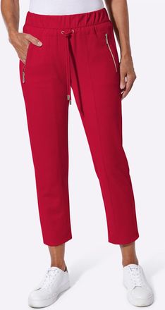 Casual Looks 7/8-Hose CASUAL LOOKS, Damen, Gr. 36, Normalgr&ouml;ssen, erdbeere, 76% Polyester, 20% Viskose, 4% Elasthan, unifarben, Hosen 7/8-Hose