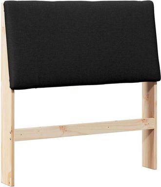 vidaXL Upholstered Headboard Black 90 cm Solid Pine Wood vidaXL
