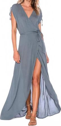 L*Space Wrap Maxi Dress In Slated Glass