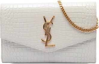 Saint Laurent Pre-owned Saint Laurent Croc Embossed Leather Uptown Chain Wallet Ladies DZLTCC5G0HNHI9LC