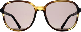 Miu Miu Square Womens Striped Loden Dark Grey MUB01S - Brown - One Size