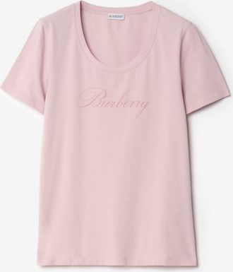 Burberry Logo Stretch Cotton T-shirt, Size: XS