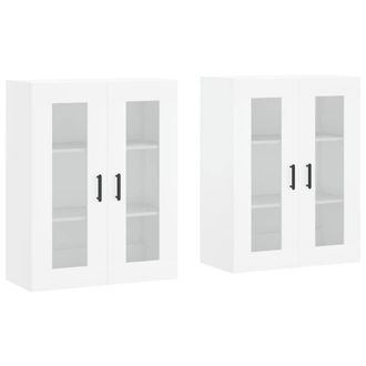 Berkfield Home Wall Mounted Cabinets 2 pcs White Engineered Wood