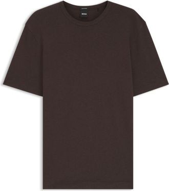 BOSS Cotton-linen T-shirt in a regular fit